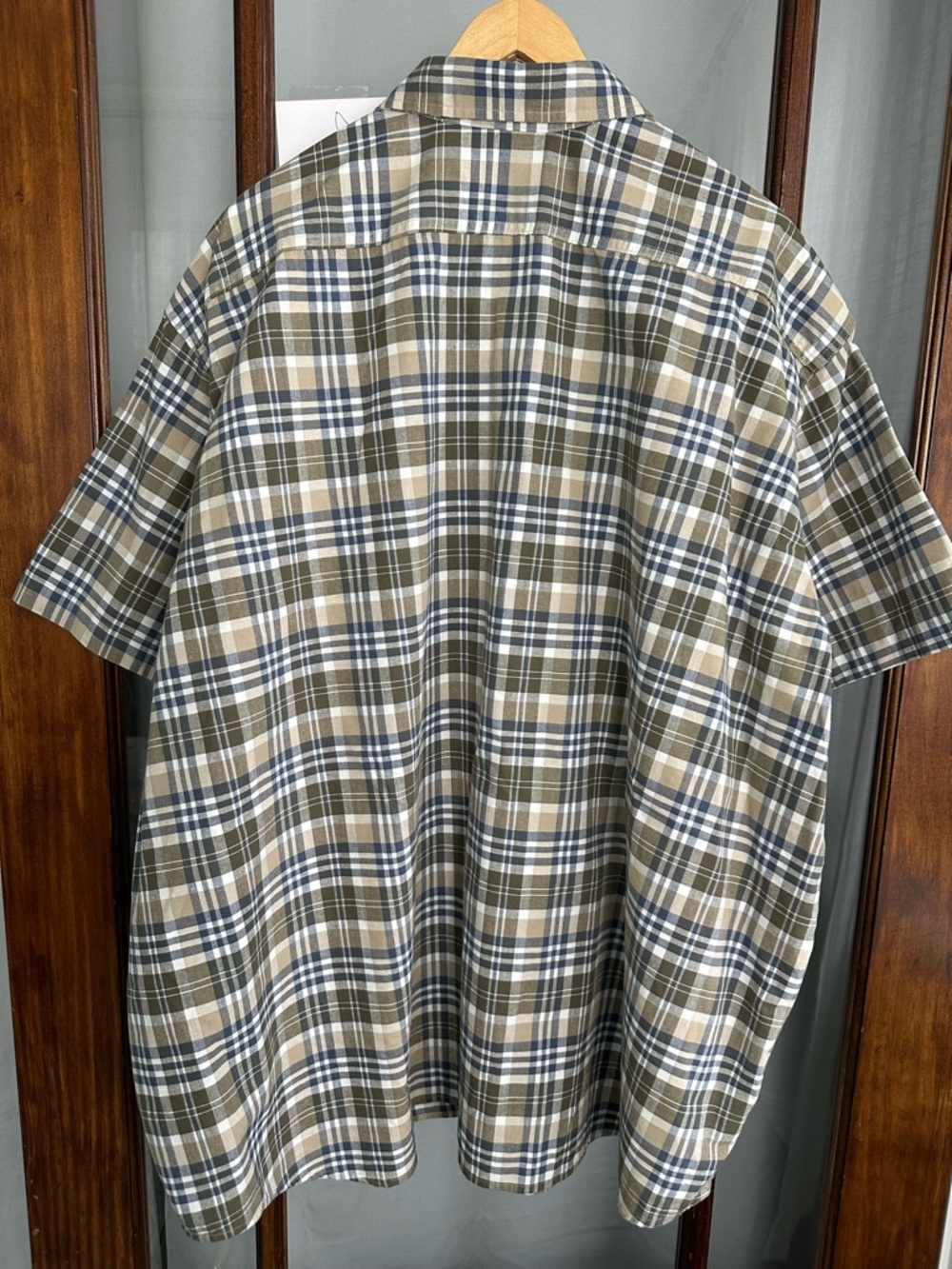 Carhartt Men's Plaid Short Sleeve Button Down Shirt 4XL Blue Workwear USA‎ Made - Picture 3 of 7